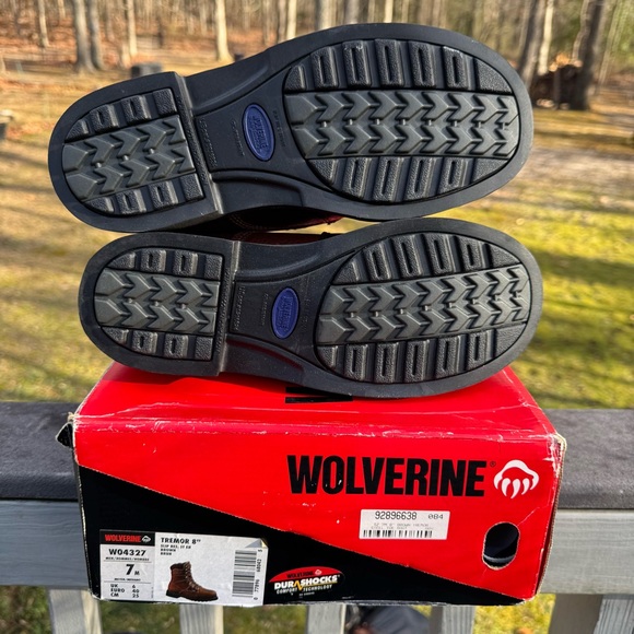 Wolverine Men's Brown Steel toe Work Boots - Picture 6 of 7